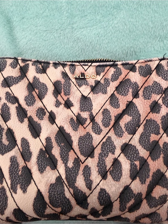 Aldo Handbags - Aldo Leopard-Print Quilted Clutch in Blush and Black